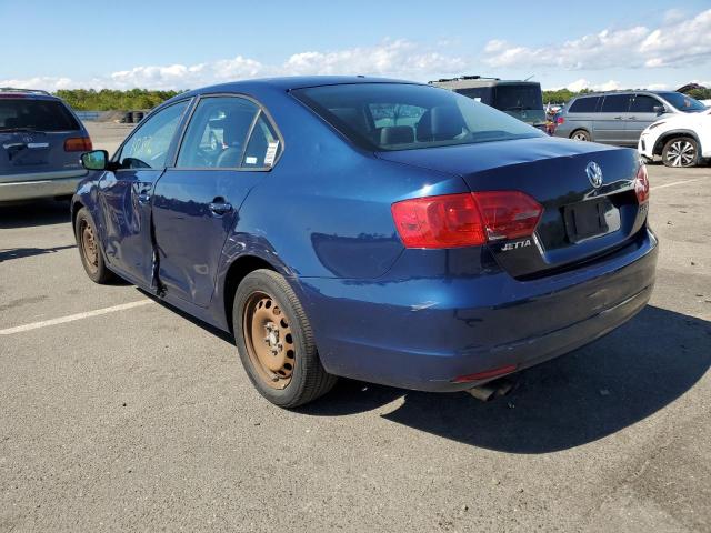 3VWDP7AJ7CM352441 - 2012 VOLKSWAGEN JETTA SE BLUE photo 3