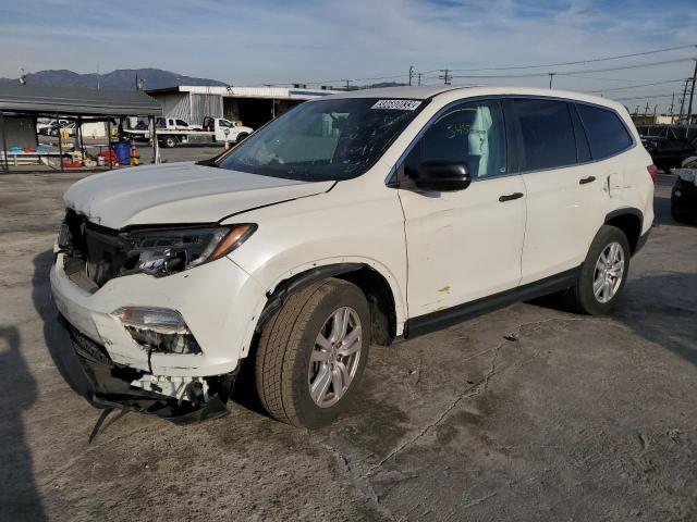 5FNYF6H17HB055074 - 2017 HONDA PILOT LX WHITE photo 1