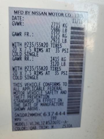 5N1DR2MM0HC637444 - 2017 NISSAN PATHFINDER S WHITE photo 13