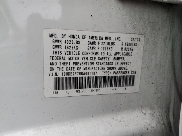 19UDE2F79GA001107 - 2016 ACURA ILX PREMIUM TECH WHITE photo 12