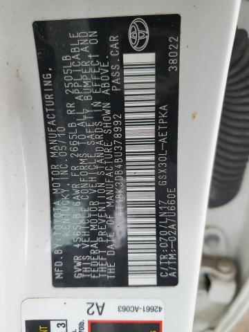 4T1BK3DB4BU378992 - 2011 TOYOTA AVALON BASE 白色 照片 13