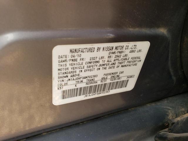 JN1AJ0HP3AM702393 - 2010 INFINITI EX35 BASE ნაცრისფერი ფოტო 12