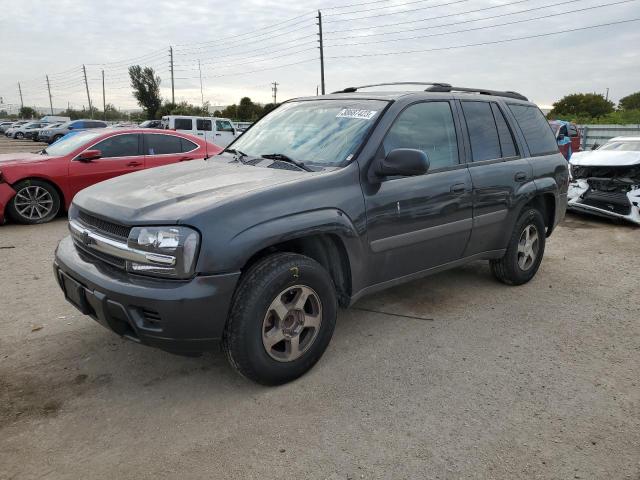 1GNDS13S252190918 - 2005 CHEVROLET TRAILBLAZE LS GRAY photo 1