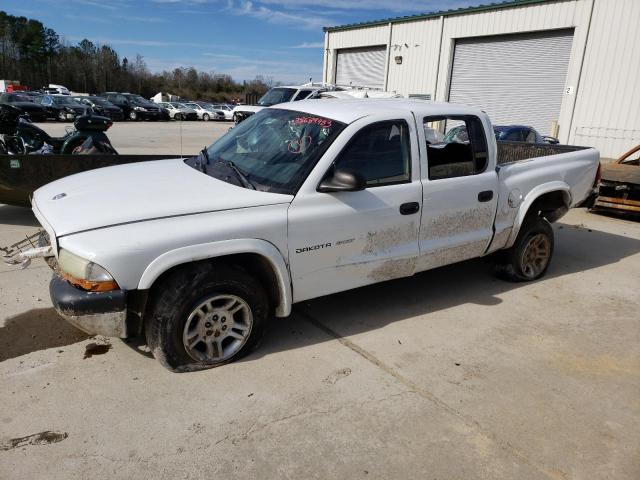 1B7HL38XX2S684012 - 2002 DODGE DAKOTA QUAD SPORT WHITE photo 1