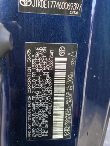 JTKDE177460069397 - 2006 TOYOTA SCION TC 蓝色 照片 12