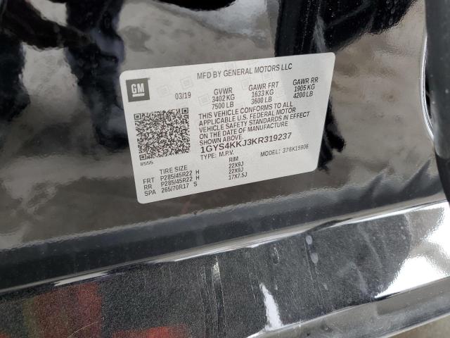 1GYS4KKJ3KR319237 - 2019 CADILLAC ESCALADE ESV PLATINUM შავი ფოტო 13