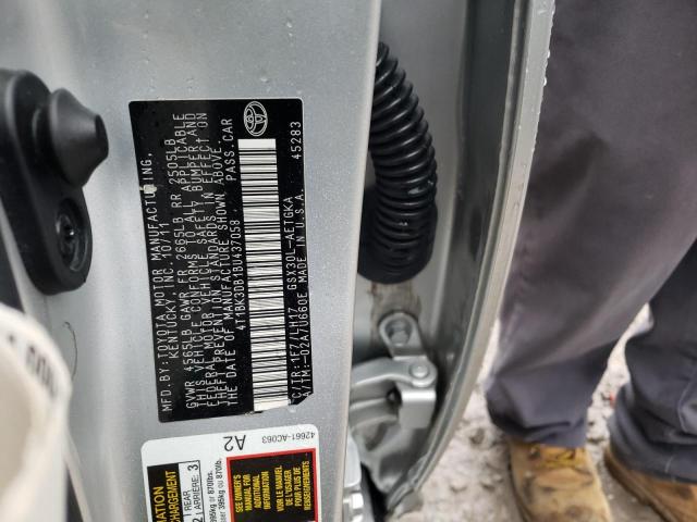 4T1BK3DB1BU437058 - 2011 TOYOTA AVALON BASE 银色 照片 12