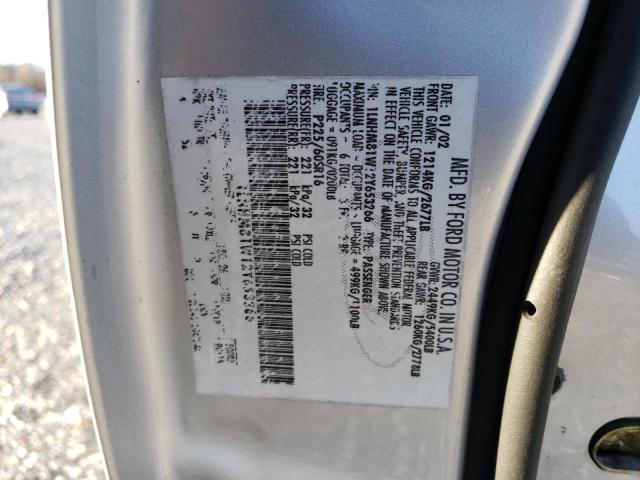 1LNHM81W12Y653266 - 2002 LINCOLN TOWN CAR EXECUTIVE Серебристый фото 12