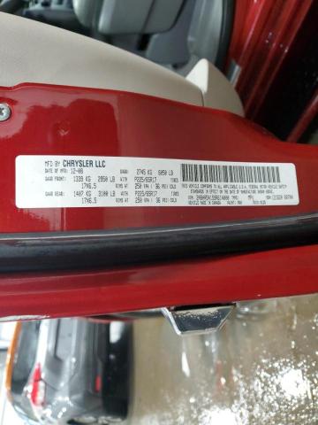 2A8HR54159R614000 - 2009 CHRYSLER TOWN & COU TOURING წითელი ფოტო 13