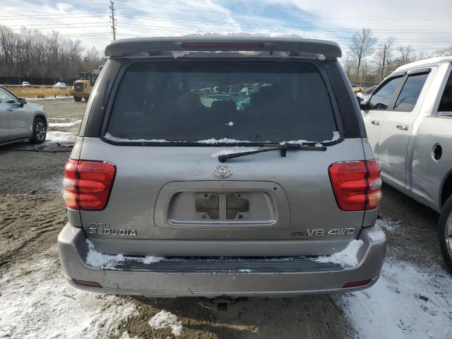 5TDBT48A12S137470 - 2002 TOYOTA SEQUOIA LIMITED GRAY photo 6