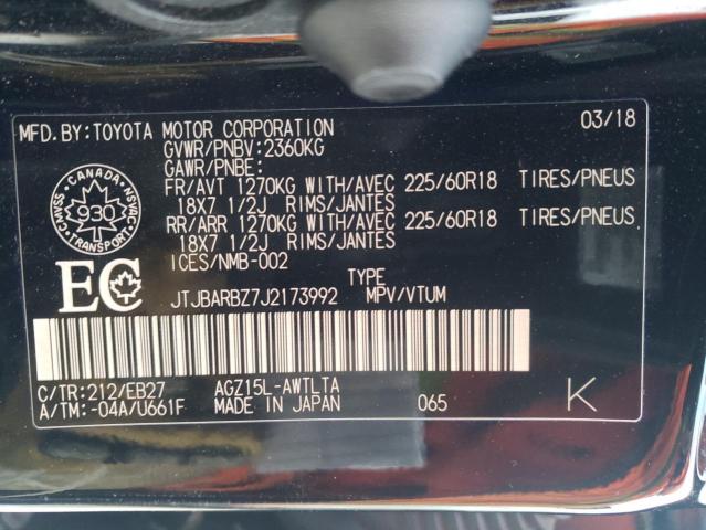 JTJBARBZ7J2173992 - 2018 LEXUS NX 300 BASE Czarny zdjęcie 13