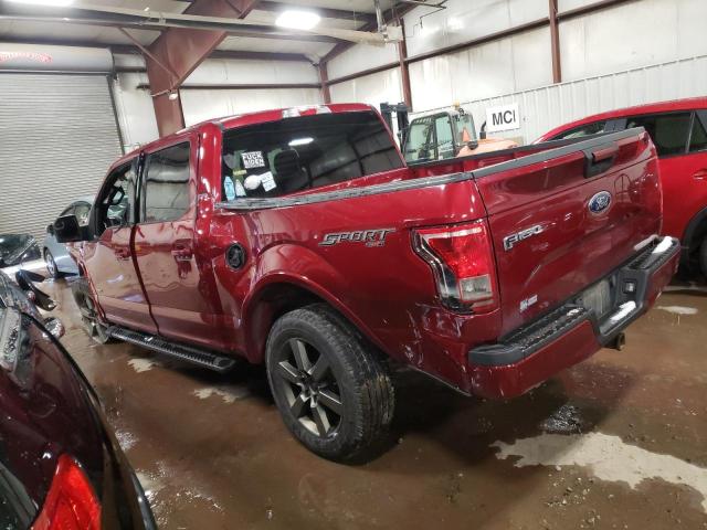 1FTEW1EG2GFA11072 - 2016 FORD F150 SUPER BURGUNDY photo 2