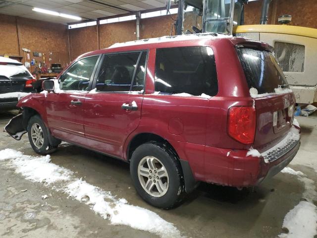 5FNYF18514B004640 - 2004 HONDA PILOT EXL BURGUNDY photo 2