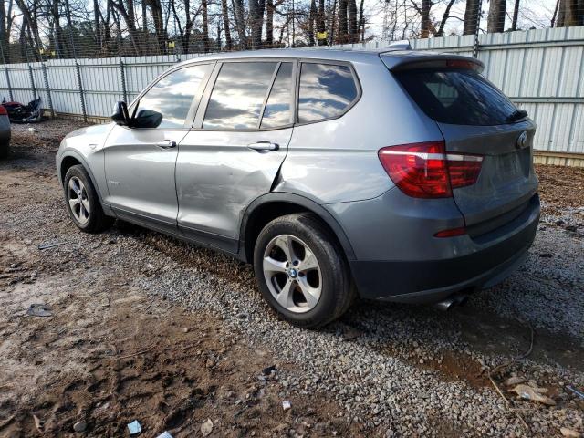 5UXWX5C54CL725127 - 2012 BMW X3 XDRIVE28I GRAY photo 2