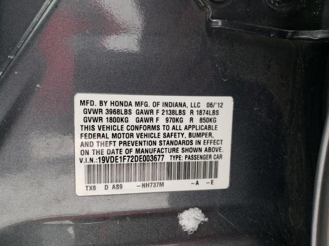 19VDE1F72DE003677 - 2013 ACURA ILX 20 TECH GRAY photo 12