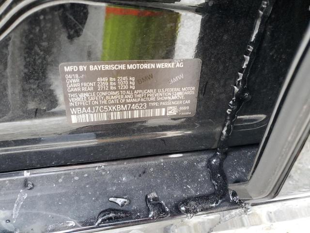 WBA4J7C5XKBM74623 - 2019 BMW 440XI GRAN COUPE BLACK photo 12