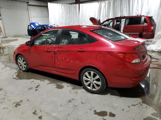 KMHCU4AE6EU617613 - 2014 HYUNDAI ACCENT GLS RED photo 2