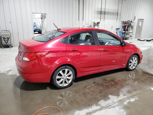 KMHCU4AE6EU617613 - 2014 HYUNDAI ACCENT GLS RED photo 3