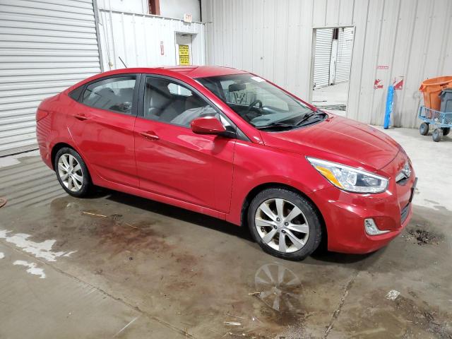 KMHCU4AE6EU617613 - 2014 HYUNDAI ACCENT GLS RED photo 4