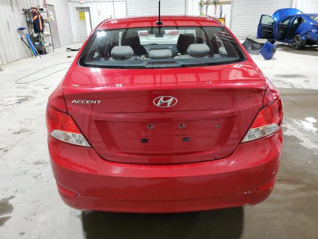 KMHCU4AE6EU617613 - 2014 HYUNDAI ACCENT GLS RED photo 6