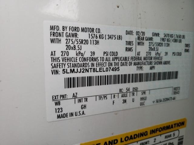 5LMJJ2NT8LEL07495 - 2020 LINCOLN NAVIGATOR თეთრი ფოტო 13