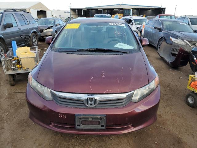 2HGFB2F5XCH531582 - 2012 HONDA CIVIC LX RED photo 5