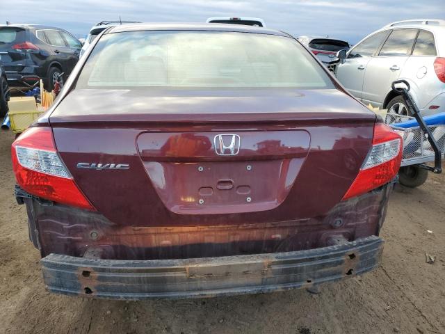 2HGFB2F5XCH531582 - 2012 HONDA CIVIC LX RED photo 6