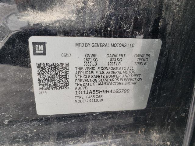 1G1JA5SH9H4165799 - 2017 CHEVROLET SONIC LS BLACK photo 12