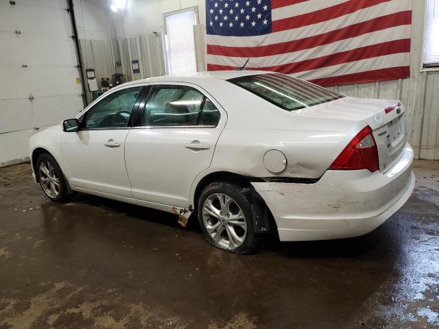 3FAHP0HA0CR101500 - 2012 FORD FUSION SE WHITE photo 2