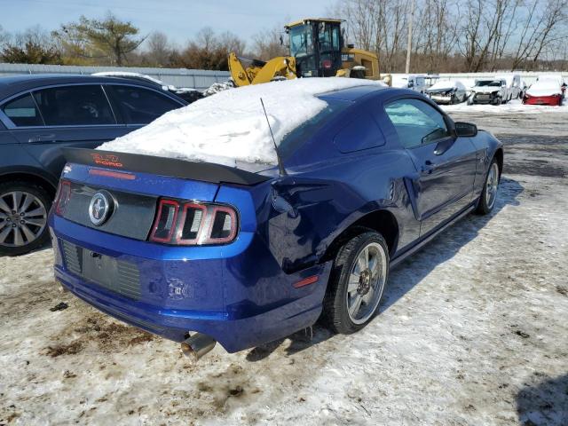 1ZVBP8AM4E5287242 - 2014 FORD MUSTANG BLUE photo 3