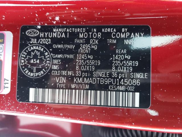 KMUMADTB9PU145086 - 2023 GENESIS GV70 BASE RED photo 13