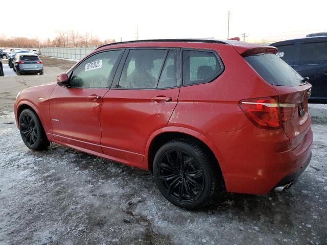 5UXWX9C5XH0T07140 - 2017 BMW X3 XDRIVE28I RED photo 2