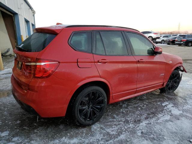 5UXWX9C5XH0T07140 - 2017 BMW X3 XDRIVE28I RED photo 3