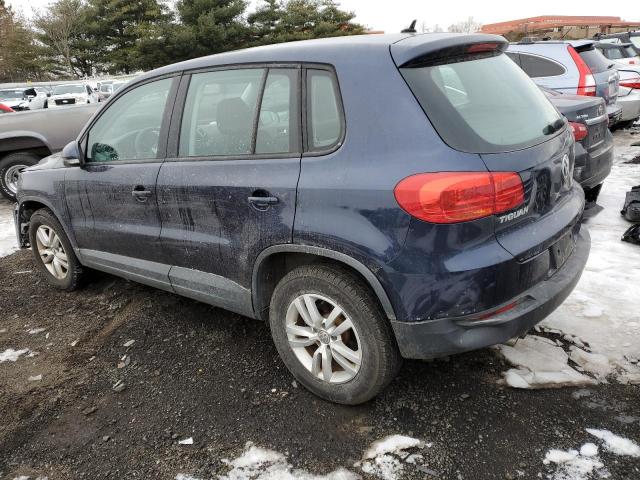 WVGBV7AXXCW528933 - 2012 VOLKSWAGEN TIGUAN S BLUE photo 2