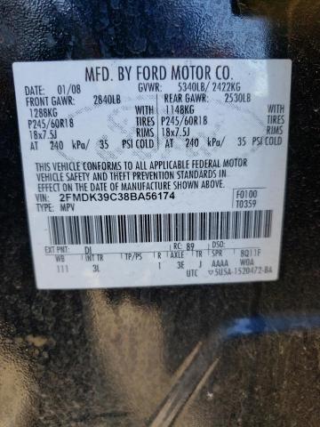 2FMDK39C38BA56174 - 2008 FORD EDGE LIMITED CHARCOAL photo 13