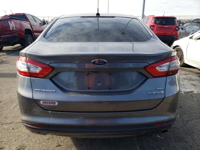 3FA6P0LU1DR272492 - 2013 FORD FUSION SE HYBRID CHARCOAL photo 6