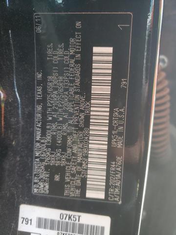 5TFRM5F19BX034280 - 2011 TOYOTA TUNDRA DOUBLE CAB SR5 BLACK photo 12