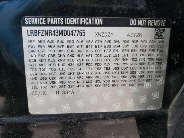 LRBFZNR43MD047765 - 2021 BUICK ENVISION ESSENCE BLACK photo 14