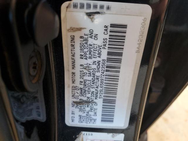 5Y2SL65897Z423568 - 2007 PONTIAC VIBE BLACK photo 12