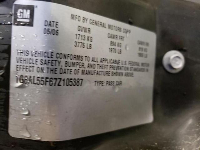 1G8AL55F67Z105387 - 2007 SATURN ION LEVEL 3 GRAY photo 12