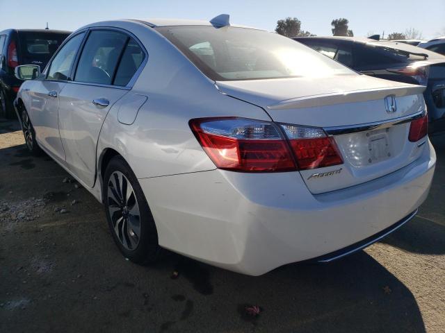 1HGCR6F5XFA004733 - 2015 HONDA ACCORD HYBRID EXL WHITE photo 2