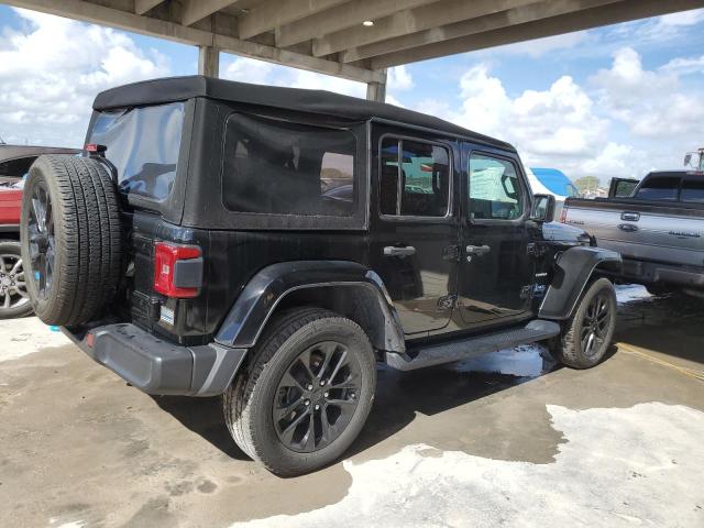 1C4JJXP67NW113534 - 2022 JEEP WRANGLER U SAHARA 4XE BLACK photo 3