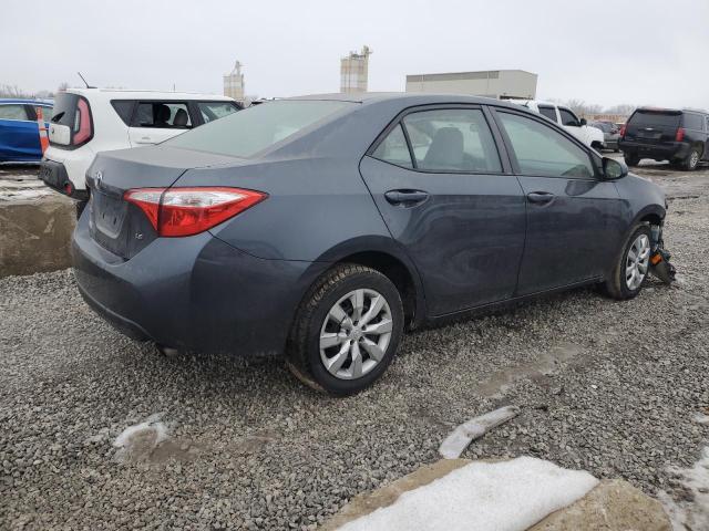 5YFBURHEXFP323536 - 2015 TOYOTA COROLLA L GRAY photo 3