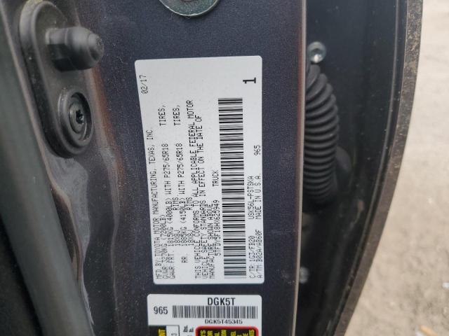 5TFDY5F18HX625949 - 2017 TOYOTA TUNDRA CREWMAX SR5 GRAY photo 12