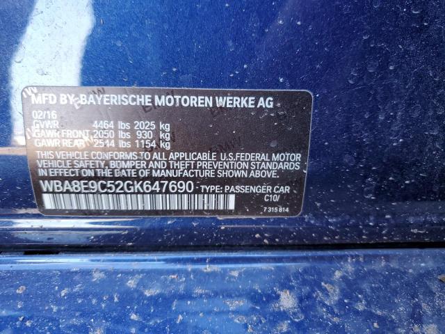 WBA8E9C52GK647690 - 2016 BMW 328 I SULEV BLUE photo 13