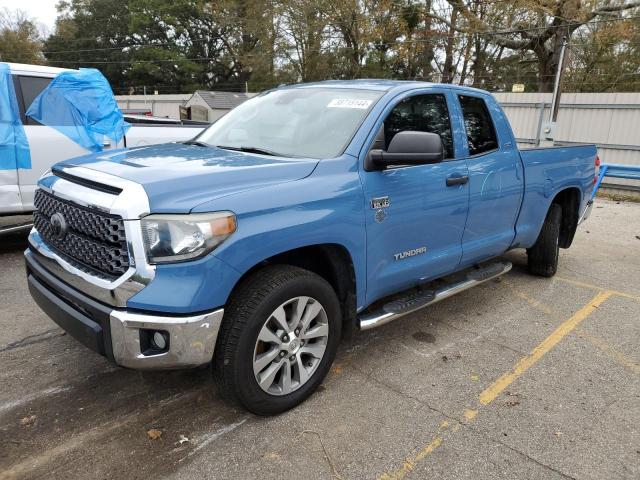 5TFRY5F18KX249122 - 2019 TOYOTA TUNDRA DOUBLE CAB SR/SR5 BLUE photo 1
