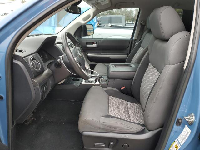 5TFRY5F18KX249122 - 2019 TOYOTA TUNDRA DOUBLE CAB SR/SR5 BLUE photo 7