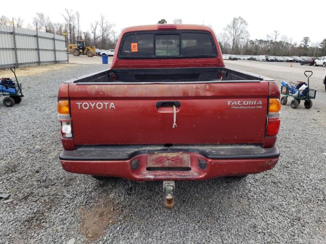 5TEGN92N41Z816238 - 2001 TOYOTA TACOMA DOUBLE CAB PRERUNNER RED photo 6
