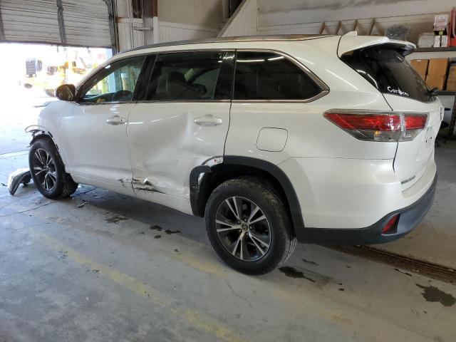 5TDKKRFH0GS128931 - 2016 TOYOTA HIGHLANDER XLE WHITE photo 2