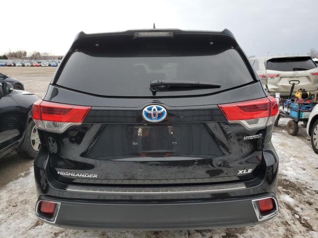 5TDJGRFH6KS069549 - 2019 TOYOTA HIGHLANDER HYBRID BLACK photo 6